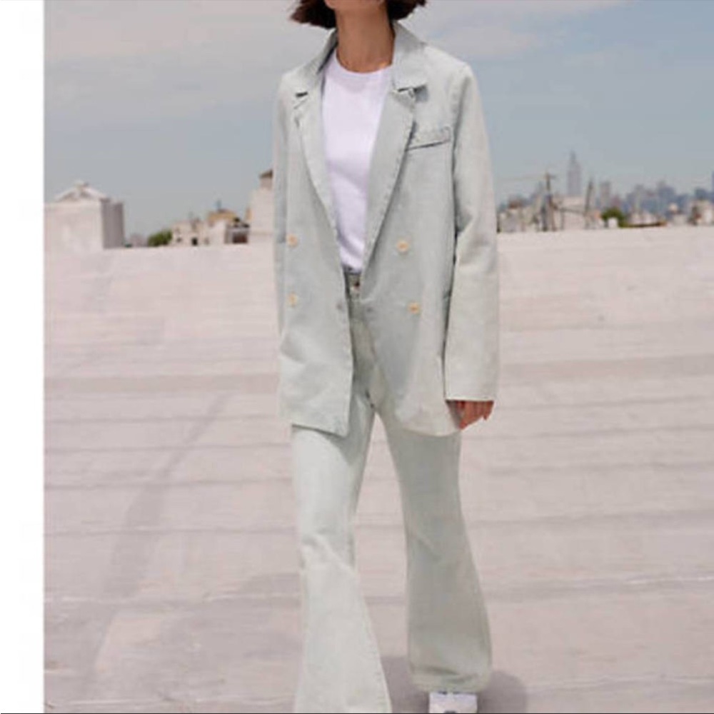 NWT Levi’s made & crafted light wash denim quilted sports coat blazer - Picture 6 of 16